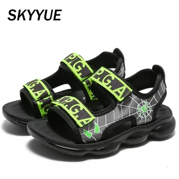 

Summer Kids Beach Sandals Children Pu Leather Mesh Shoes Baby Boys Brand Fashion Sandals Girls Sport Sandals Closed Toe Shoes