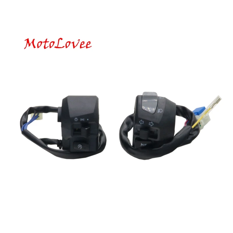 

MotoLovee 22mm Motorcycle Switches Horn Button Turn Signal Lamp Light Start Handlebar Controller Switch For Yamaha 125 YBR125