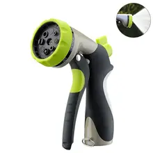 Садовый шланг Форсунка Распылительная насадка, металлическая водяная насадка с сверхмощными 8 регулируемыми рисунками полива, скольжения и ударов для