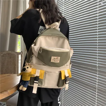 

2020 School Bag Female High School MORI Series Japanese-style Hipster Backpack Middle School Students in Junior High School STUD