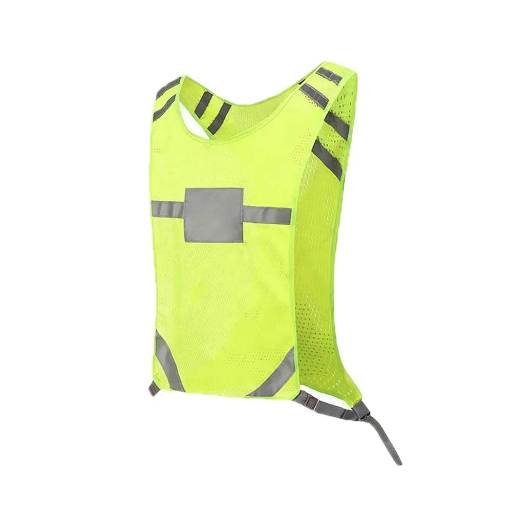 

Reflective Fluorescent Vest Yellow Orange Color Outdoor Safety Clothing Running Ventilate Safe High Visibility