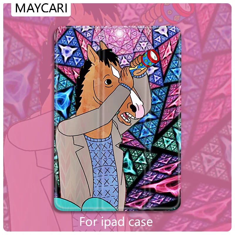 

Horseman Ipad 2 3 4 White Leather PU Hard Back Case Bo jack Cover Protective For 2020 iPad Pro 11 12.9 10.5 7.9 inch Mini 1 2 3