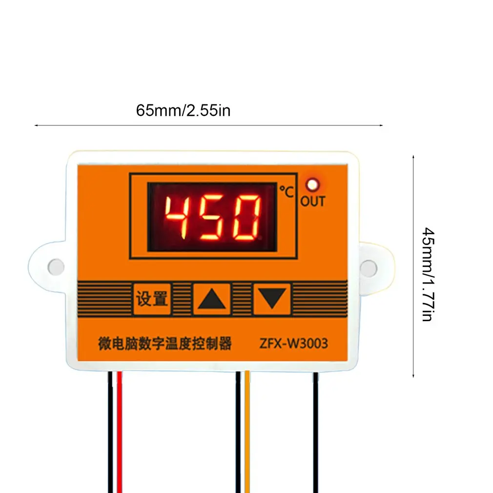 12V 24V 220VAC цифровой светодиодный Температура контроллер 3003 для инкубатора охлаждения и нагрева термостата NTC Сенсор