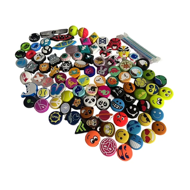 10PCS Retail Cartoon Various Tennis Racket Damper Shock Absorber to Reduce Tenis Racquet Vibration Dampeners raqueta tennis accessories tennis racket shock absorber