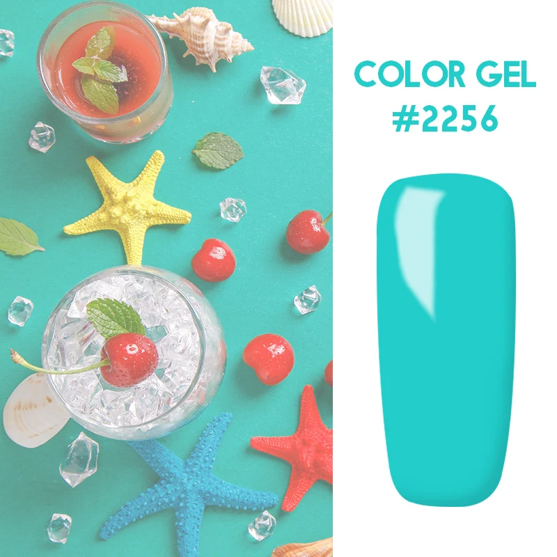 Lakimu Newest Colorful Gel Polish Nail Art Semi Permanent Enamel UV LED Gel Varnish Soak Off Nail Polish Manicure Set - Цвет: 2256-1