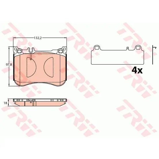 Brake pads MERCEDES W222/с217 13 front TRW GDB2144 | Автомобили и - Цена: 