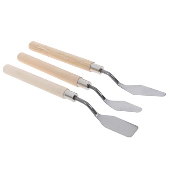 

1pcs / 3pcs Stainless Steel Spatula Kit Palette For Oil Painting Artist Oil Painting Tool Parts