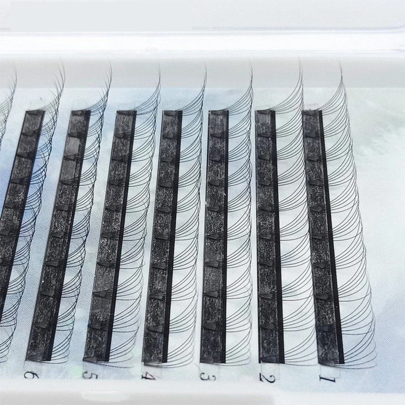 QUXINHAO New 6D Russian Volume Fake Eyelashes Extension Short Stem Pre Made Fans Mink Falsh Custom Extensions | Красота и здоровье