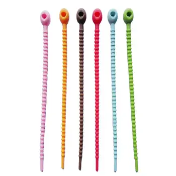 

30pcs Zip Tie All-Purpose Multi-use Silicone Reusable Twist Tie Bag Clip Food Sealing Clip for Smart Tie Bag Clip Food Saver