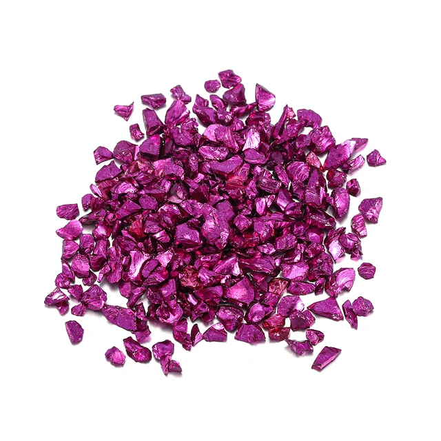 20/50g Glass Metal Crushed Stone Filler DIY Table Decoration Cake Fruit Coaster Filling Decorative Crystal For Epoxy Resin Mold Dark purple