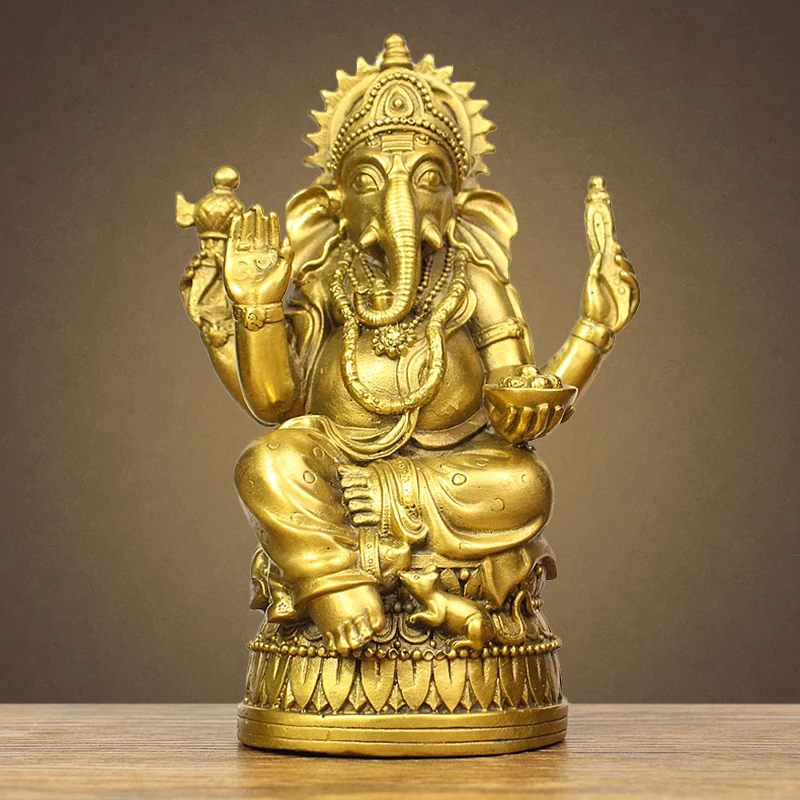 Advertentie pit stereo Groothandel Boeddhistische Supply Thailand Japan India Azië Koperen Boeddha  Olifant God Van Rijkdom Cai Shen Ganesha Boeddhabeeld|Beelden & Sculpturen|  - AliExpress