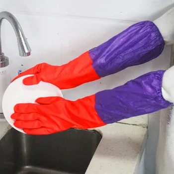 

Behogar 1 Pair Aquarium Water Change Long Gloves w/Leakproof Elastic Sealed Forearm for Aquarium Fish Tank Cleaning Accessories