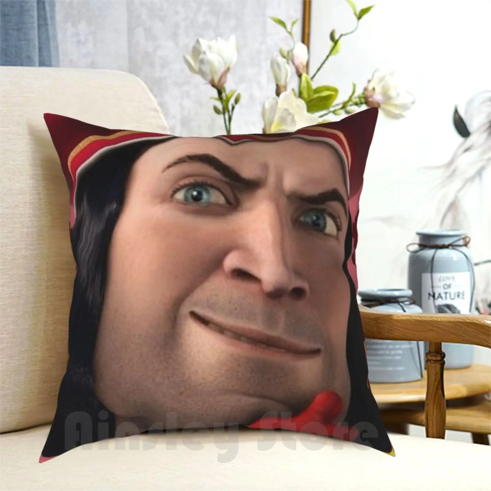 Lord Farquaad Pillow Case Printed Home Soft Throw Pillow Lord Farquaad
