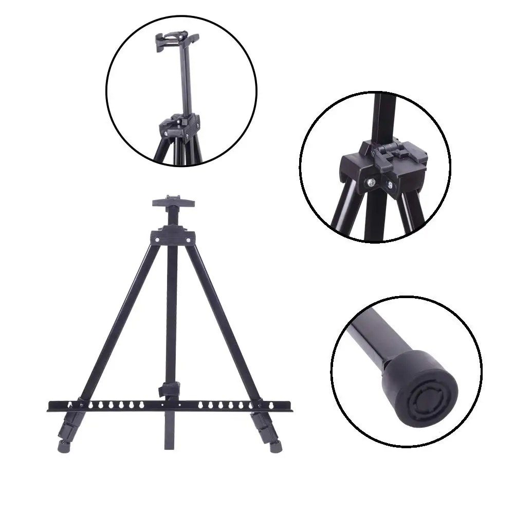 

Folding Easel Artist Iron Easel Stand Light Weight Adjustable Height Student Drawing Sketching Painting Easel With Carry Bag