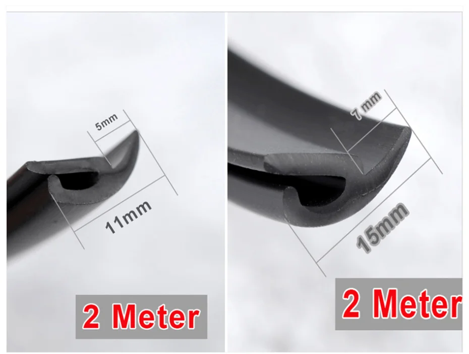 Лобовое стекло автомобиля резиновая 2 М Передняя Задняя отделка лобовое стекло литье Универсальный люк герметичные полосы для Авто приборной панели