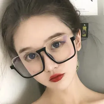 

New retro lower half frame women's glasses fashion hipster occidentally celebrity sunglasses square instagram trendy sunglasses