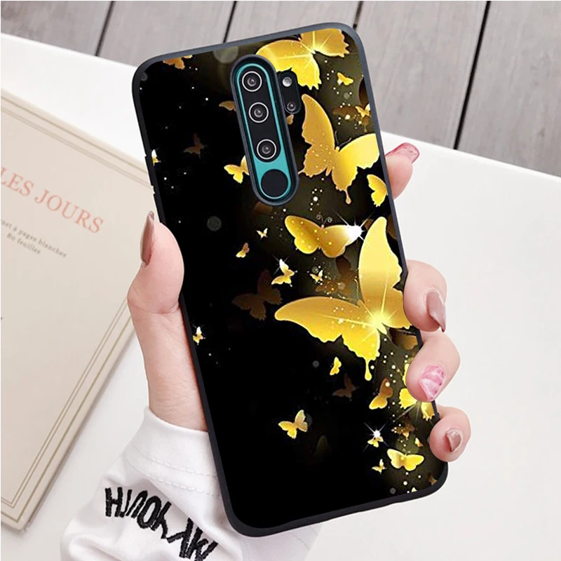 xiaomi leather case charging butterfly black Silicone Phone Case For Redmi note 8 7 Pro S 8T for redmi 9 7A Cover xiaomi leather case charging