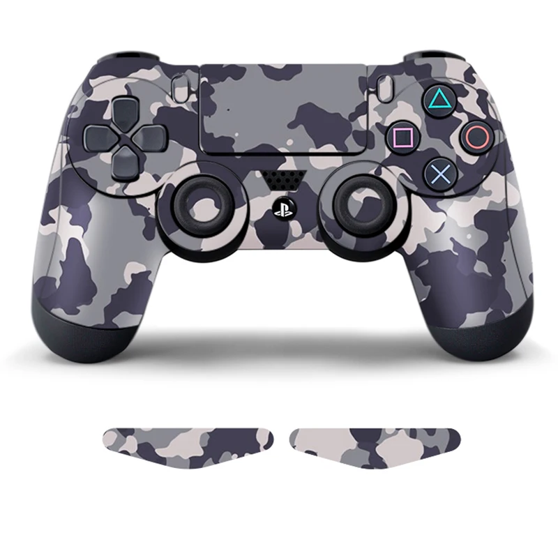 Black Camo Защитная крышка-лягушка для PS4 контроллера для Playstation 4 Pro Slim Decal аксессуары 15 видов стилей - Цвет: Black Camo