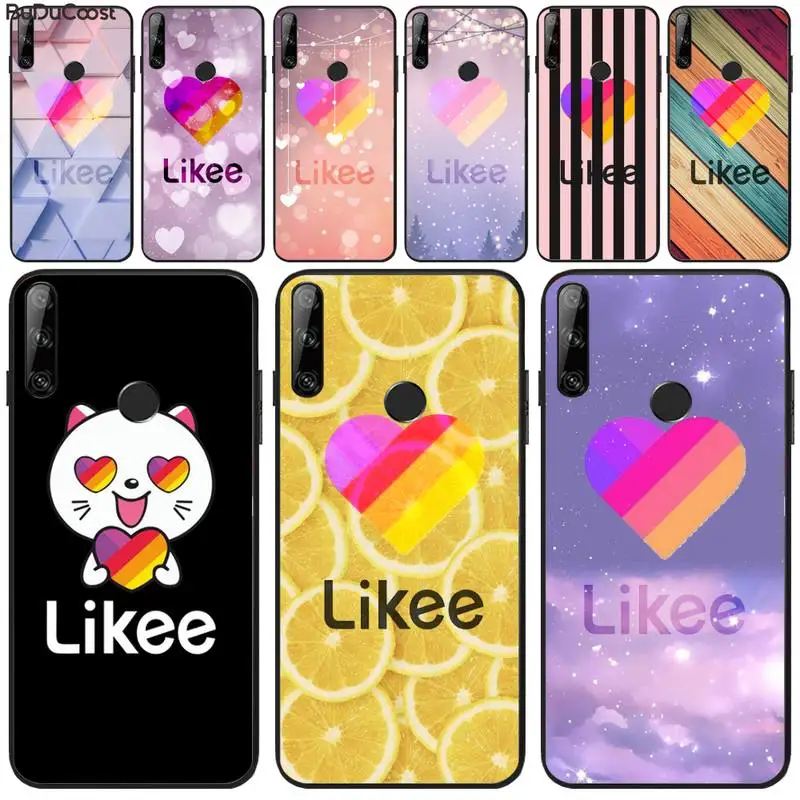 Модный черный чехол для телефона из ТПУ Likee Cat Love Heart Huawei Y5 Y6 Y7 Y9 Prime Pro II 2019 2018 Honor 8 8X 9