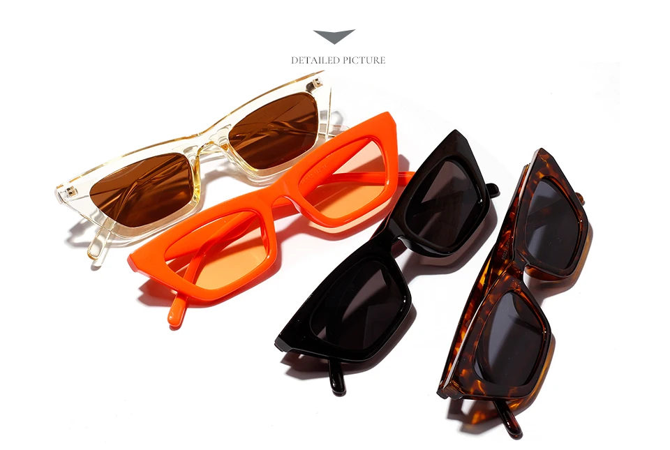 OVZA Rectangle Sunglasses Women Brand Designer Fashion Black Sun glasses for Mens High Quality Anti-UV Eyeglass S1001