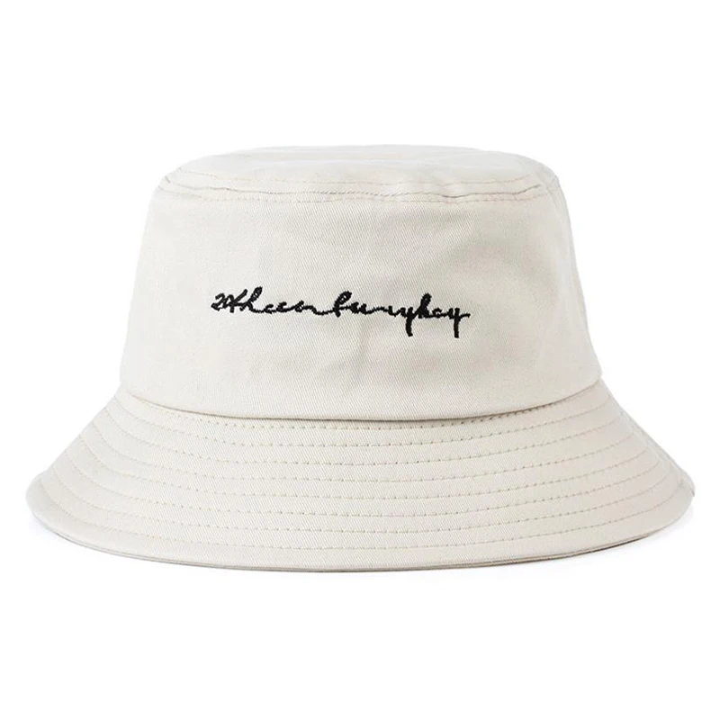 Мужская женская уличная стильная модная Кепка с вышивкой, женская летняя Солнцезащитная шляпа с буквенным принтом, Панама, Рыбацкая шляпа