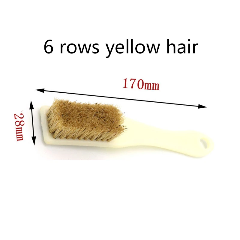 6 Rows yellow 1 шт. свинья щетка для чистки волос пластиковая ручка для обуви оливковое ядро ядерный резьба Ваджра Бодхи грязь инструменты для чистки щетка - Цвет: 6 Rows yellow