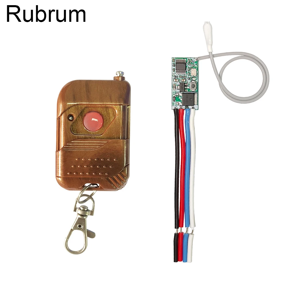 

Rubrum 433mhz DC 3.6V 6V 12V 24V 1CH Mini Relay Wireless RF Remote Control Switch LED Lamp Controller Micro Receiver Transmitter
