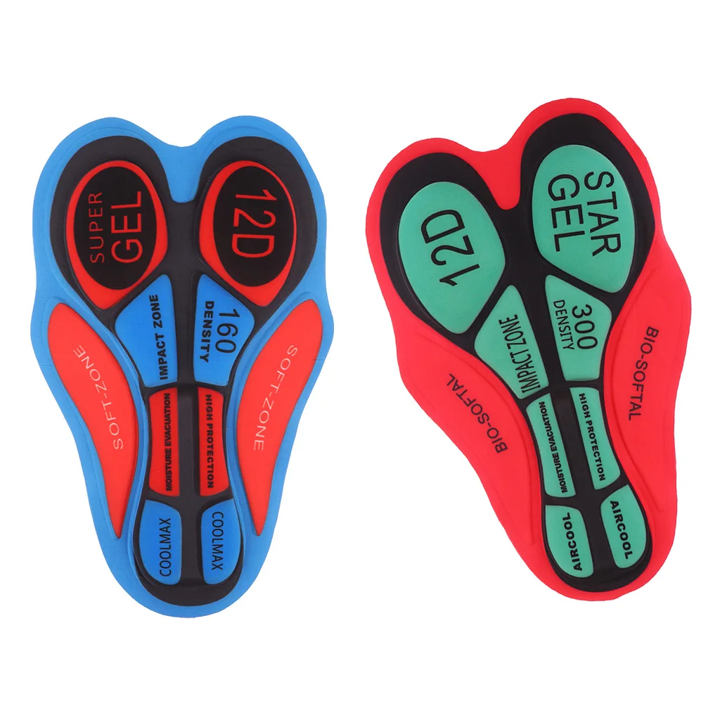 2pcs Bicycle Bike Underwear Shortie Shorts Pants Cushion Pad Replacement 12D Cycling Equipment