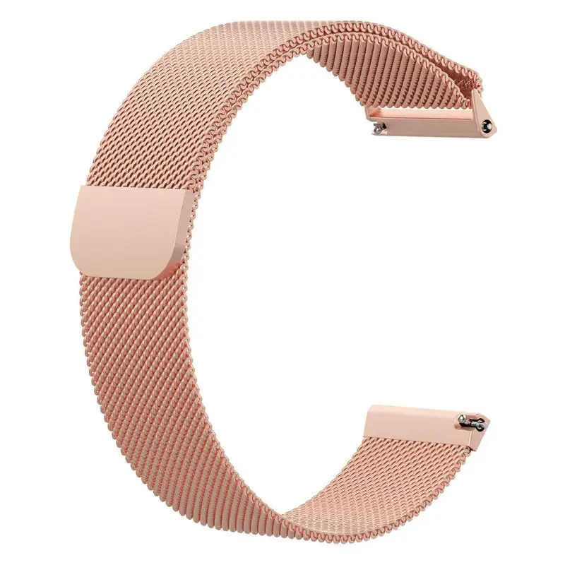 Металлический ремешок из нержавеющей стали для часов Fitbit Versa 2 с магнитом - Цвет: Rose Gold
