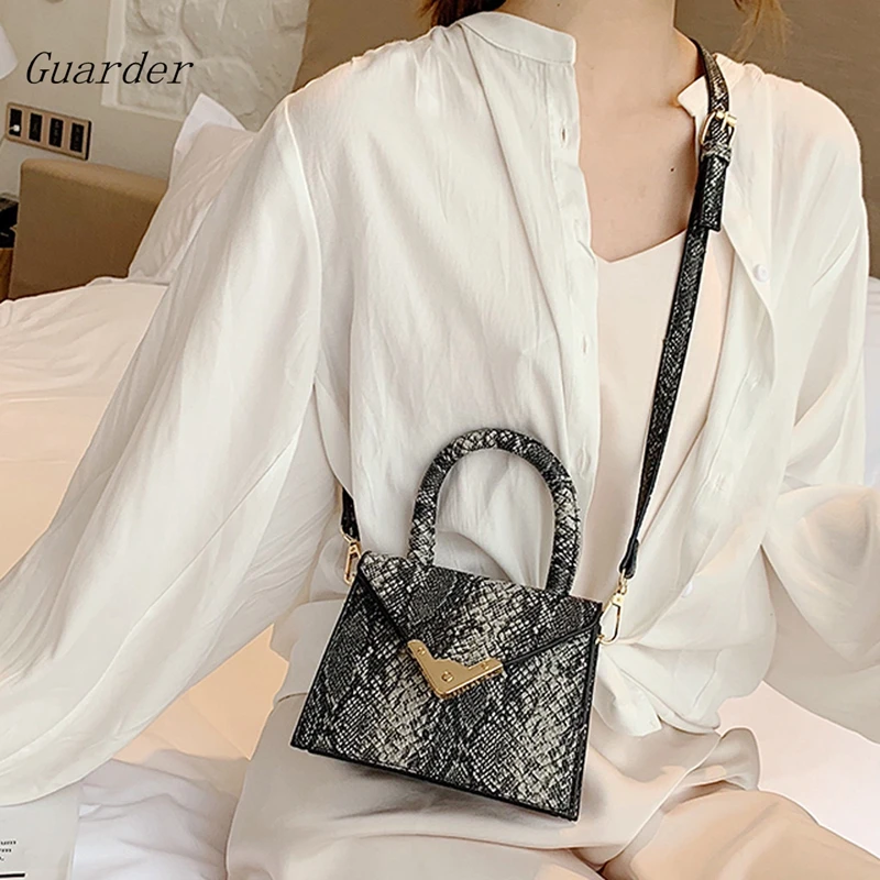 

Guarder Women Shoulder Bag 2019 Handbag Retro Serpentine Crossbody Bag Messenger Shoulder Bag Handle Bags sac main femme GUA0031