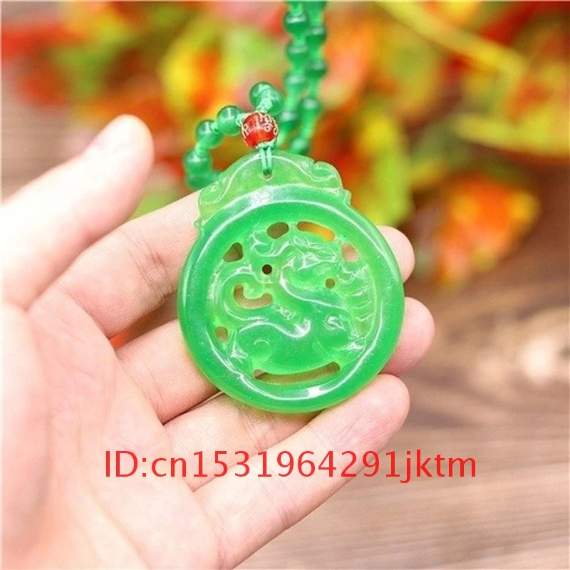 Ручной амулет для двустороннего ожерелья китайские модные подарки Нефритовый