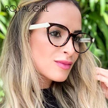 Королевская девушка новое поступление TR90 ретро круглые очки с прозрачными линзами CP штырьковые вставки весенние Ноги очки оправа винтажные очки ss514