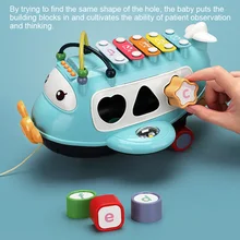 Многофункциональный НОК Пианино музыкальный светильник раздвижной Самолет Форма раннего образования игрушки для детей FJ88