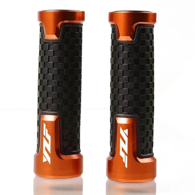 CNC 22MM Motorcycle Handlebar Grips Handle Bar Cap End Plugs For Yamaha YZF R1 YZF R6 YZFR6 YZF R125 YZFR15 R25 YZF R3 YZF R25 orange