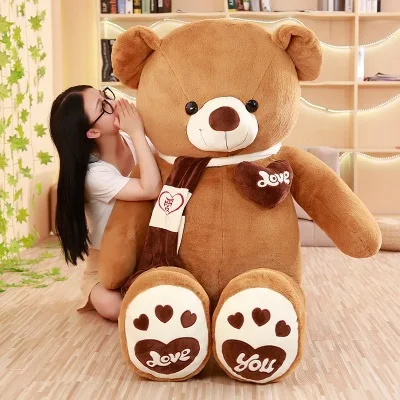 

Cute Bear with Scarf Bear Hug Bear Plush Toys Large Size LOVE Care Bear Doll Children Women's Birthday Gift
