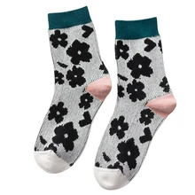 Лидер продаж; модные креативные японские носки в стиле Харадзюку; сезон весна-осень-зима; короткие носки с подсолнухами; повседневные цветные хлопковые забавные носки