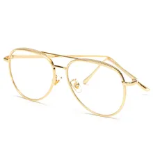 Мужская и женская обувь в стиле хип-хоп; цвет золотистый, Серебристый; винтажный металлический Плоский Зеркальный светильник; удобная модная оправа для очков для мужчин и женщин