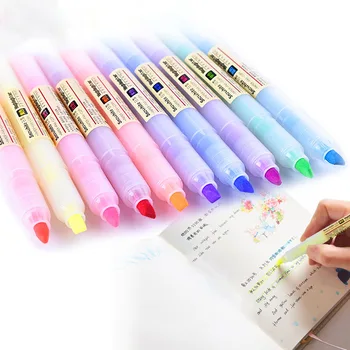 

10 pcs/lot Sample Eye Protection Highlighter 10 colors Painting Drawing Marker pen school writing supplies gift Promotional gift