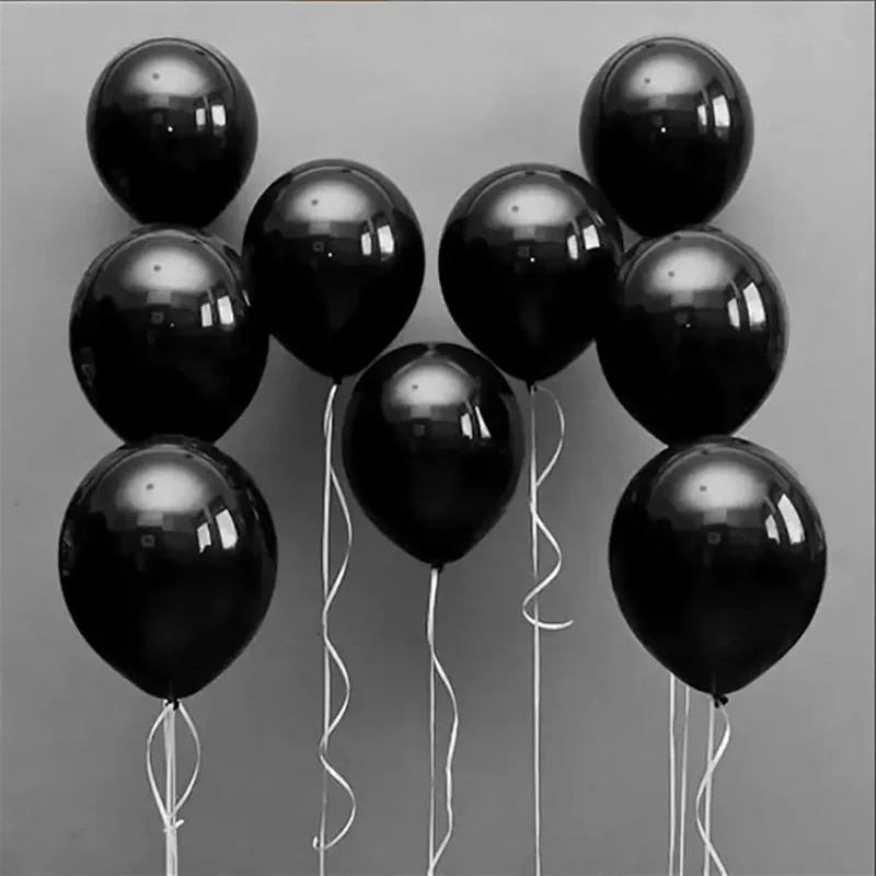 QGQYGAVJ-20pcs-10inch-red-black-white-latex-balloon-18-inch-red-aluminum-foil-heart-balloon-wedding
