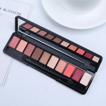 

10 Color Glitter Matte Eyeshadow Palette Make Up Earth Mermaid Color Pigment Smoky Eye Shadow Waterproof Cosmetics Makeup TSLM1