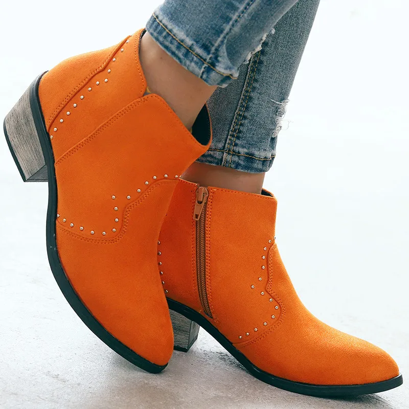 Женские байкерские Ботильоны на танкетке зимние ботинки из искусственной замши