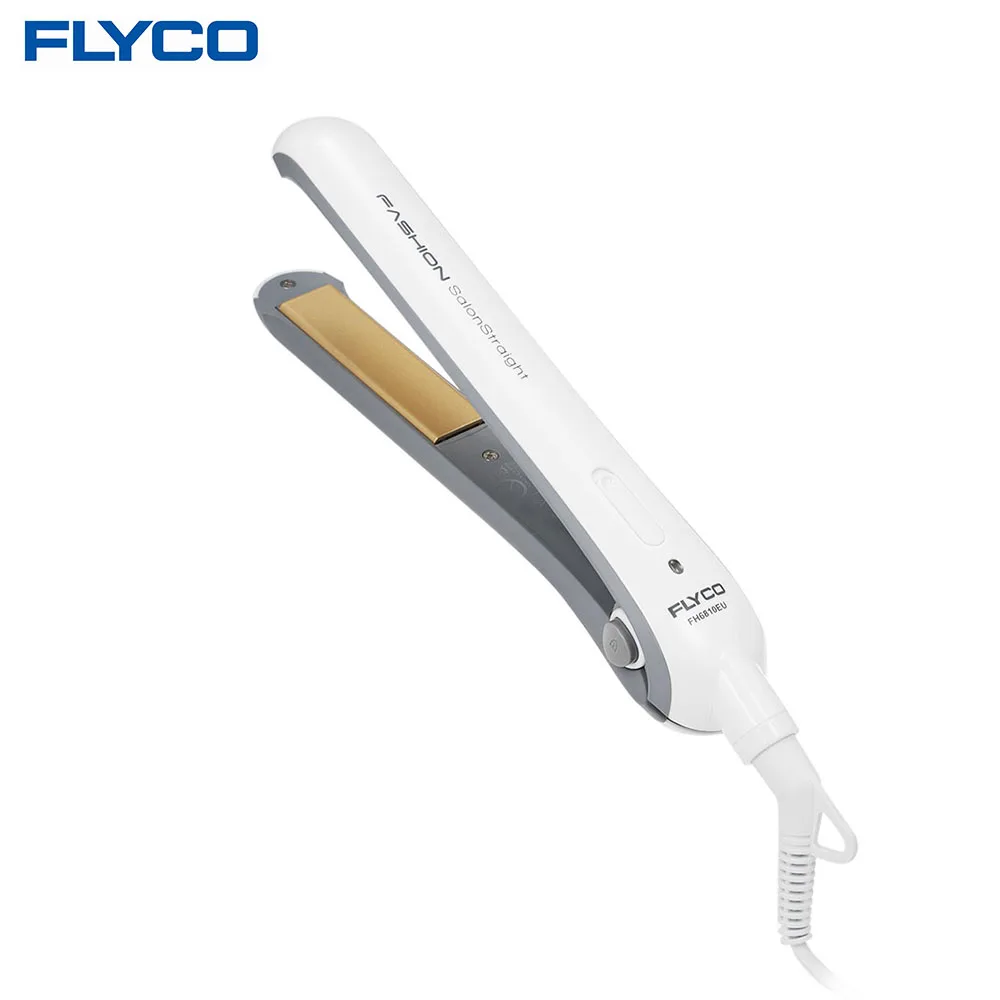 

FLYCO Electric Hair Straightener Negative Ions Curler Curling Iron Curling Wand Perm Ceramic Glaze Panel 30s Preheating Styling