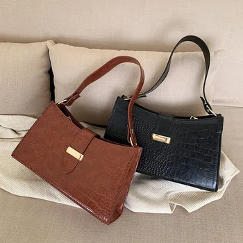 

Female Tote Alligator Leather Crossbody Bag For Women 2020 Luxury Handbag Designer Sac A Main Ladies Hand Shoulder Messenger Bag