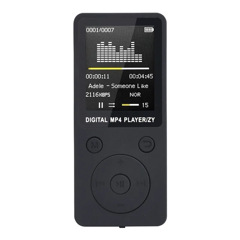 Портативный MP4 без потерь Звук Музыкальный плеер FM рекордер Walkman плеер мини Поддержка музыки, радио, записи, 3 TF карты не включены