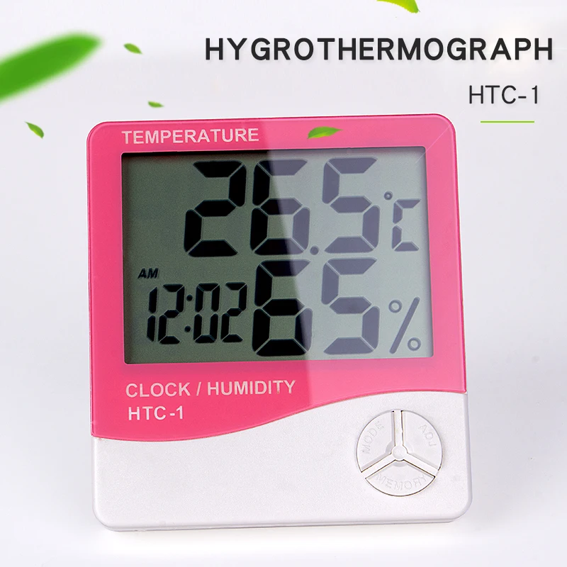 HTC-1 часы-Метеостанция lcd Электронный Цифровой температурный измеритель влажности Крытый Уличный Термометр гигрометр Будильник