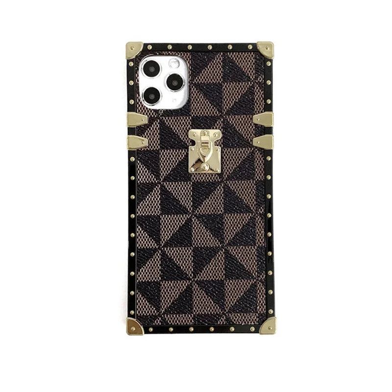 Louis Vuitton Square Iphone Case  Luxury Square Iphone Case - Luxury  Leather Phone - Aliexpress