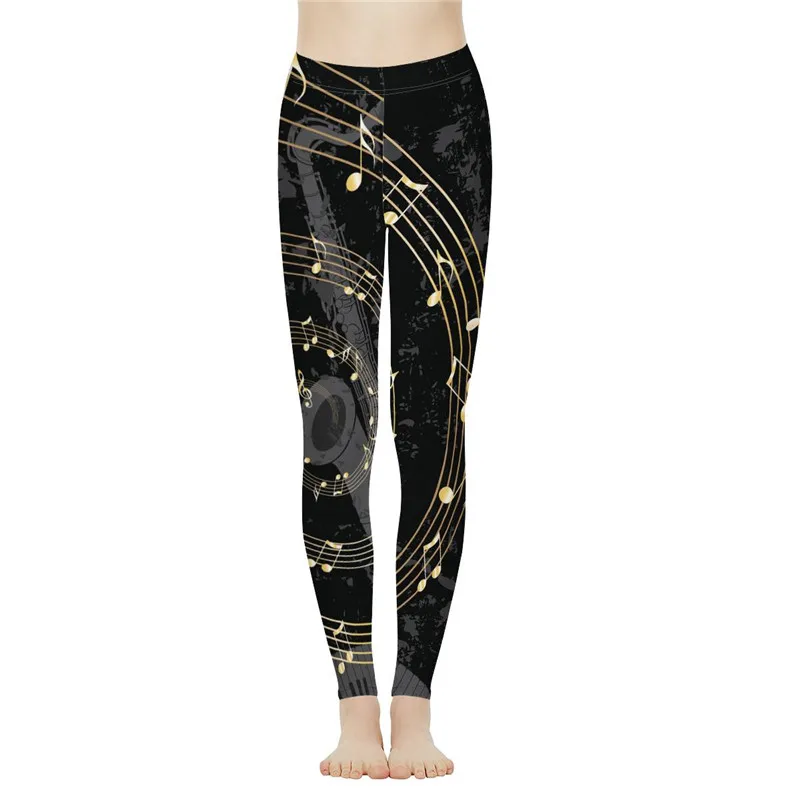 

Push Up Women Leggings Note Print Skinny Slim High Waist Casual Pants Joggng Ladies Workout Fitness Legging Sweatpants Legins