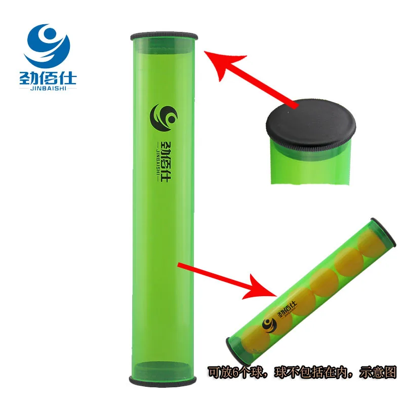 

Protection] Jin Bai Shi Ping Pong Tube Ball-Box Shadow Ball Tube with 6 Grain Ping Pong Hard Ball Tube Excluded Ball