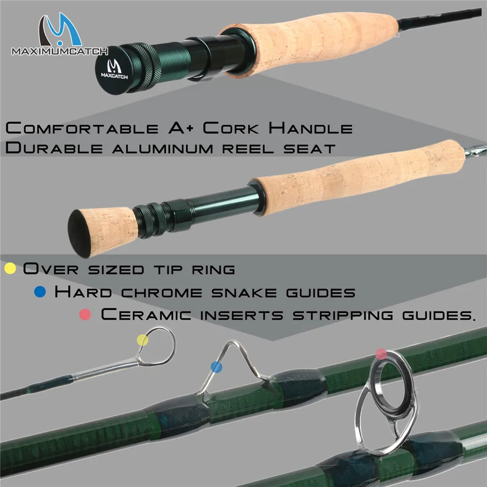 Maximumcatch Amigo 9ft 5-7wt Fast Action Fly Fishing Rod with Fly