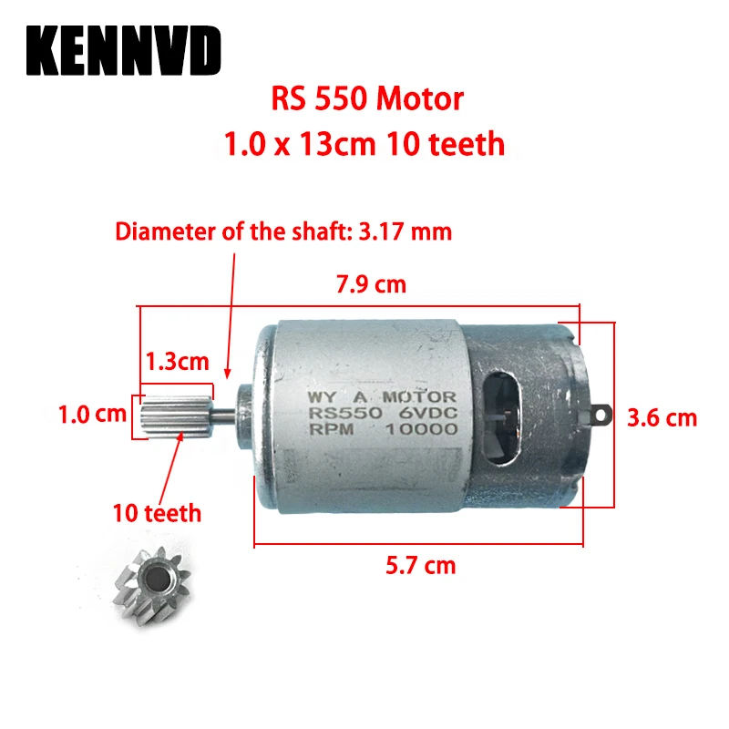 10Teeth RS380 RS390 RS550 RS570 RS555 6V 12V 24V High Speed Children's Electric Ride on Car Drive Steering Motor Engine children electric motor
